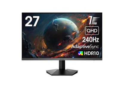 Monitor para jogos de 27"
240 Hz